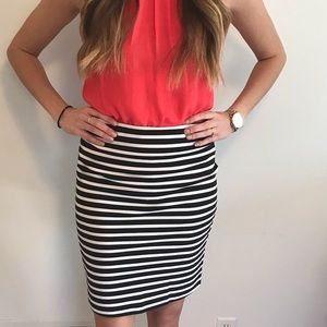 Black & White striped skirt. Size small.